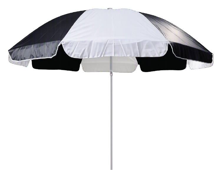 Black and white parasol